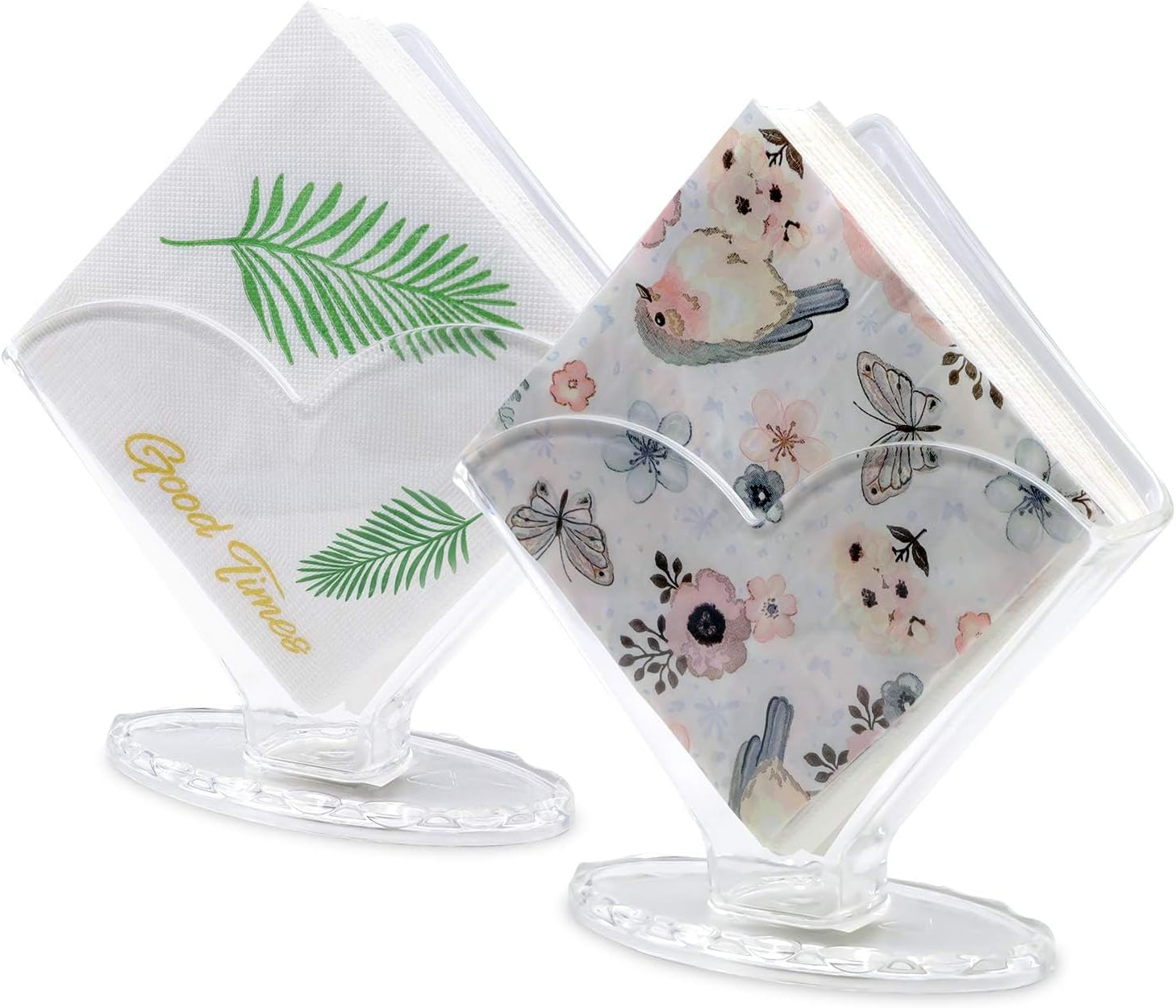 Modern Clear Napkin Holders Set - Organize Stylishly