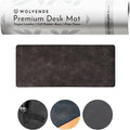 Premium Distressed Faux Vegan Leather Desk Mat for Home Office