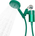 Green Handheld Showerhead with Filter - 3 Spray Modes