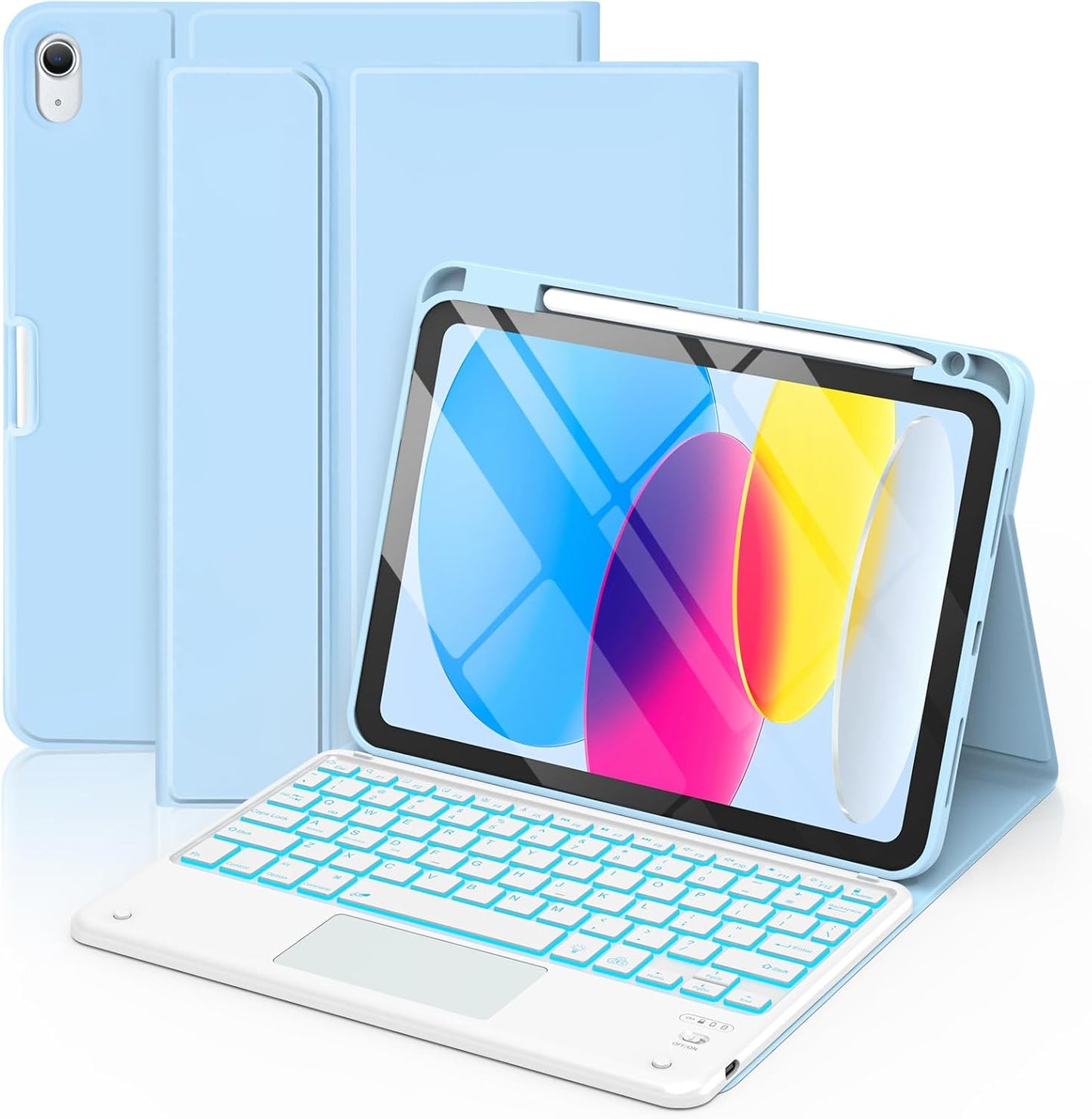 COO iPad 11th/10th Generation Case with Keyboard and Trackpad