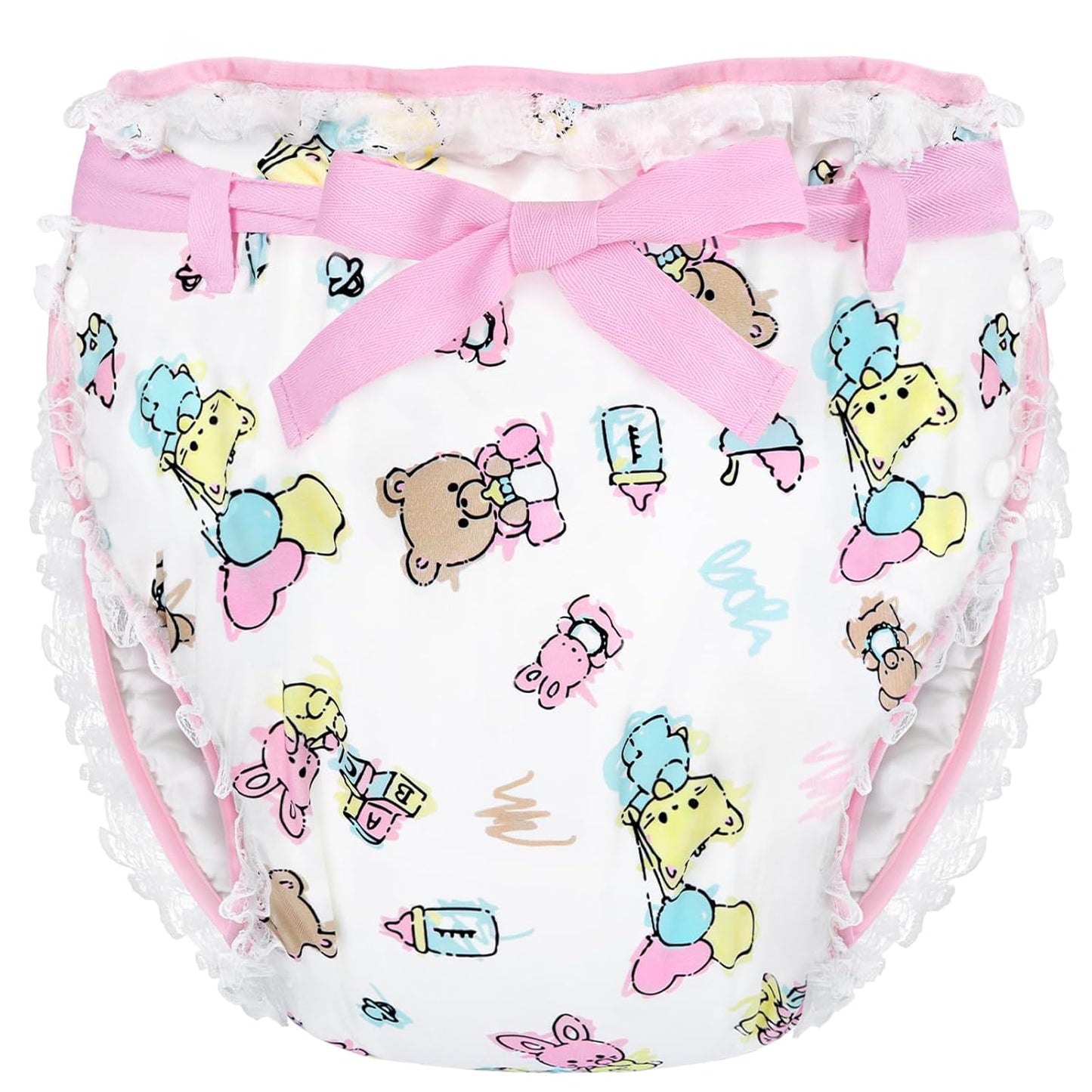 Littleforbig Silky Adult Ribbon Omutsu Diaper Wrap Cover M