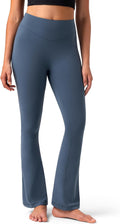 No Front Seam Flare Leggings High-Waisted Yoga Pants - Smooth Fit