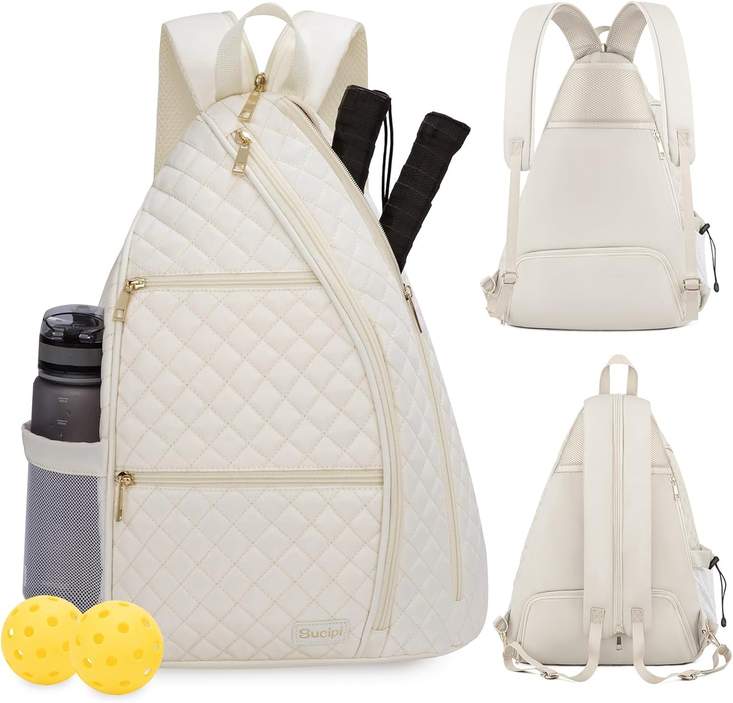 Durable Sucipi Women's Pickleball Backpack for Sports & Travel