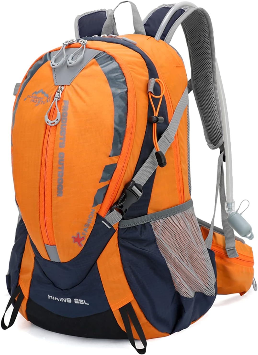 Hydration Backpack: Compact with Water Bladder & Rain Cover