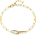 Yellow 18K Gold Over Sterling Silver Paperclip Bracelet Review