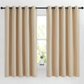 Blackout Draperies Curtains Panels 66x66 in - Thermal Insulated Pair