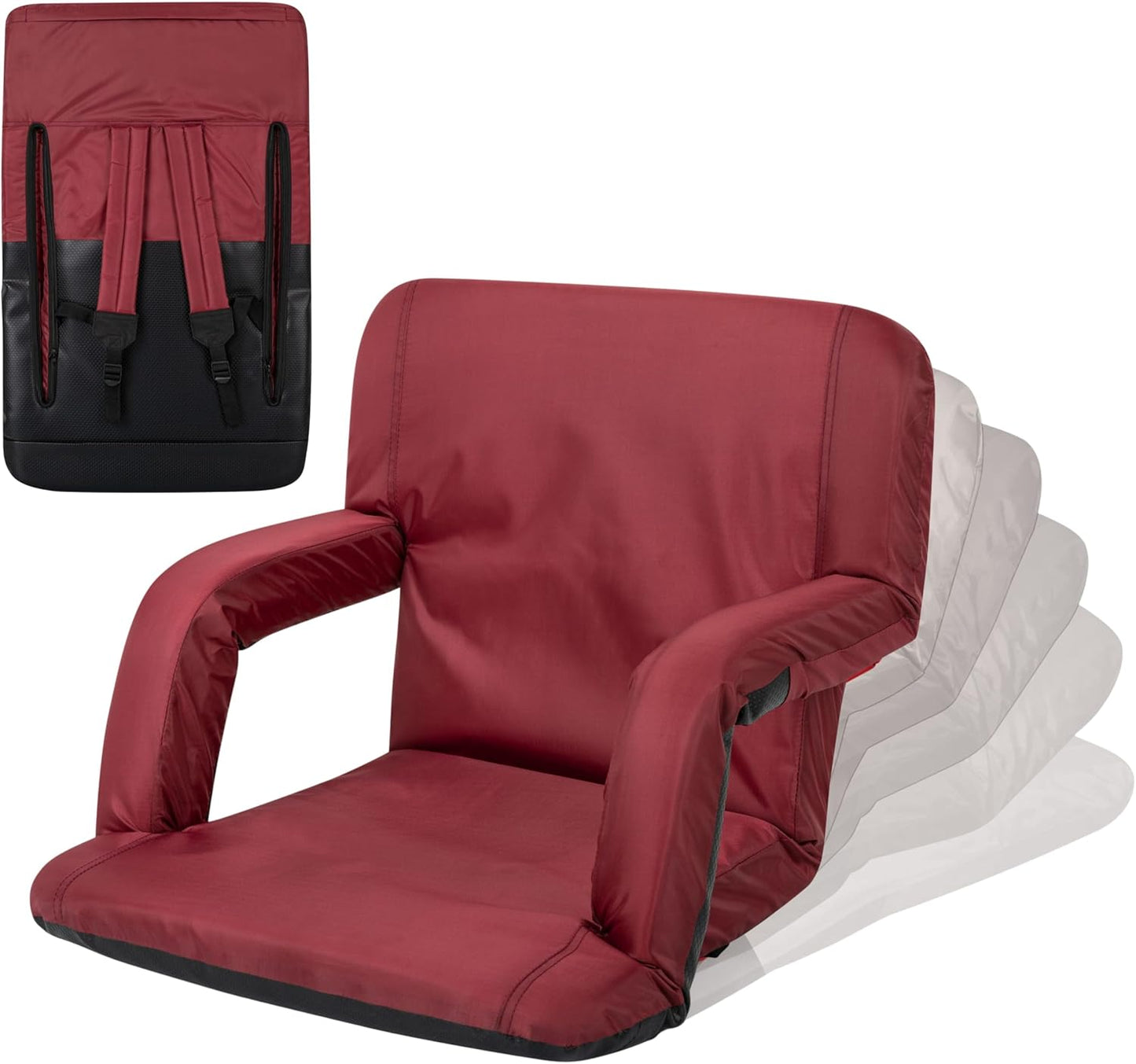 Ventura Portable Reclining Stadium Seat with Back Support