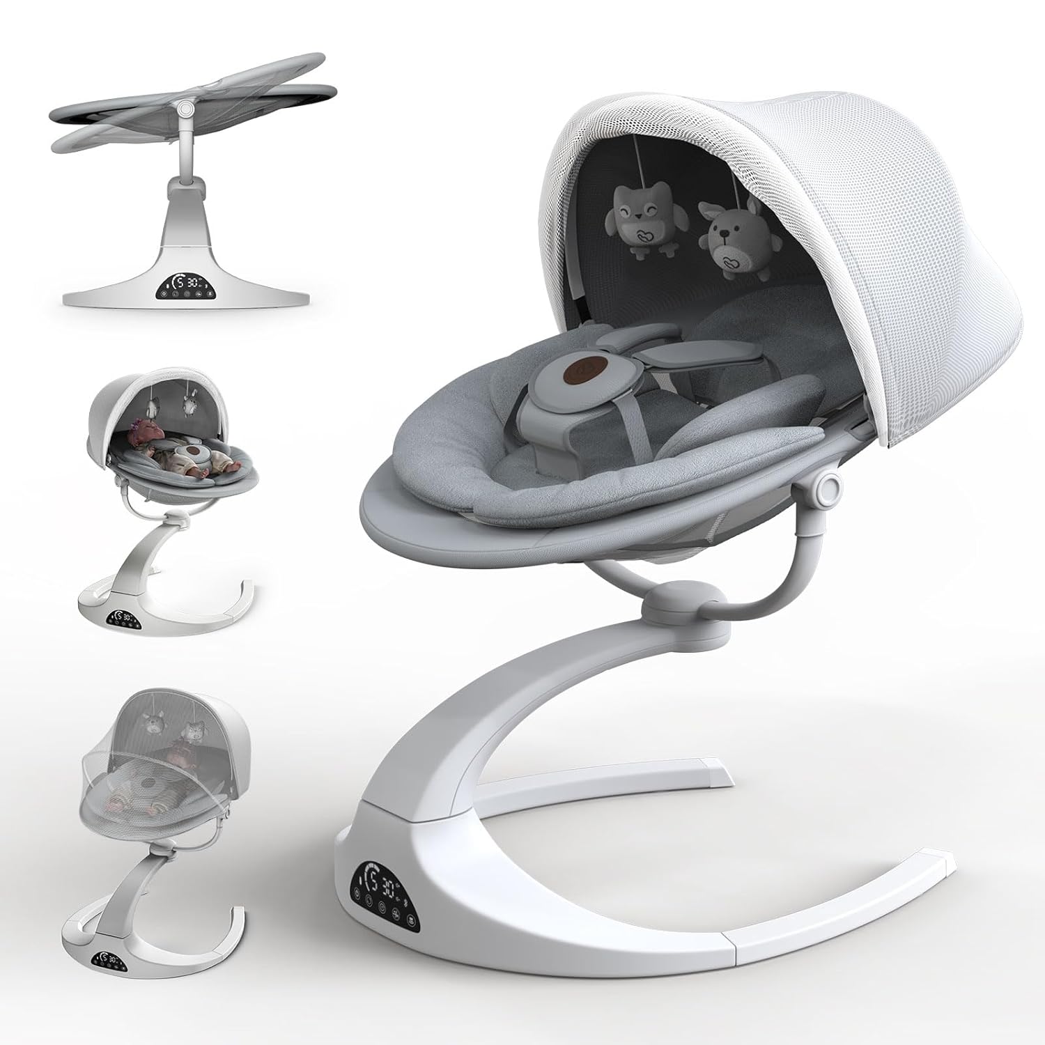 Obee Odee Portable Baby Swing - 5 Speeds, 12 Lullabies