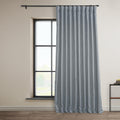 Faux Linen Curtains for Living Room 100W x 96L - Heather Grey