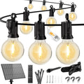 Brightown 58FT Solar String Lights Outdoor with Remote - Dimmable