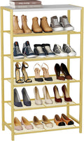 HOMEFORT 6-Tier Shoe Rack for Stylish and Compact Storage