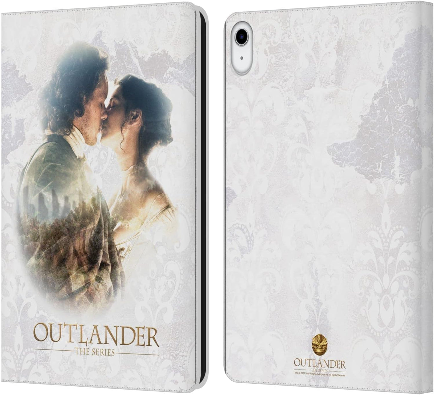 Outlander Claire & Jamie Kiss Portraits Leather Wallet Case
