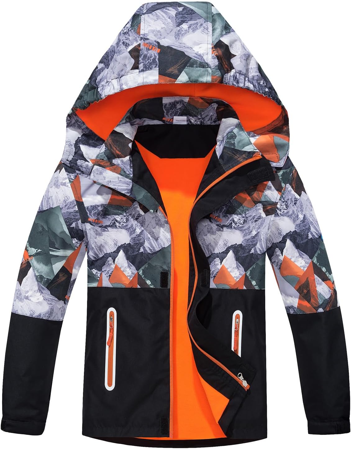 MGEOY Boys Girls Rain Jacket Lightweight Waterproof Hooded Coat