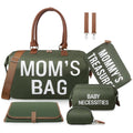 printe Large Diaper Bag Tote with Changing Pad and Pouches - Travel