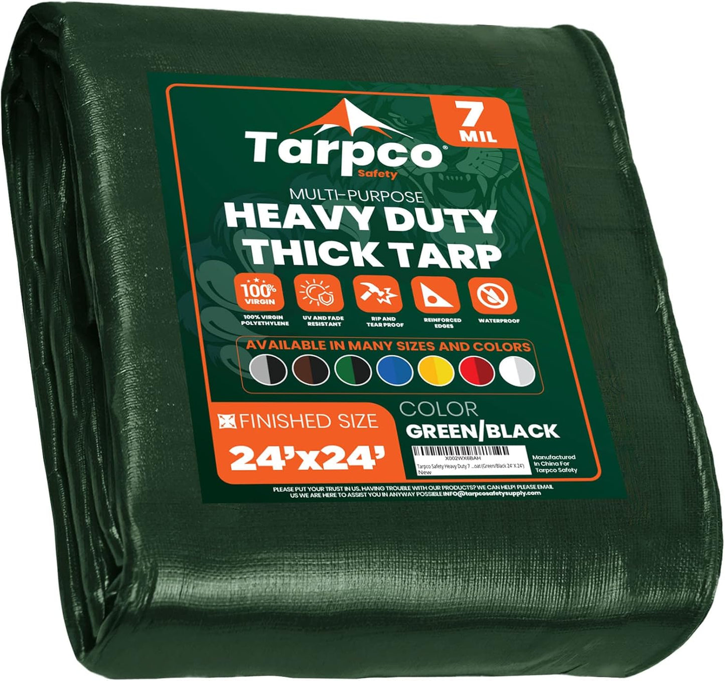 Heavy Duty 7 Mil Tarp Cover for All Weather Protection