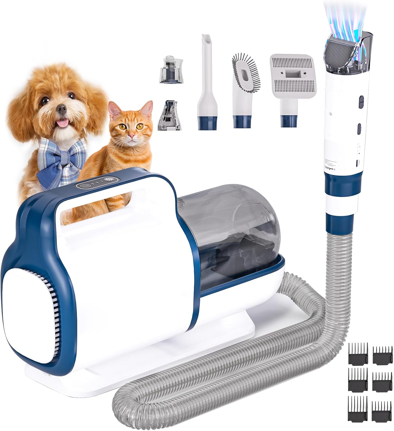 LABEKA Dog Grooming Vacuum: 6 Tools, 11000pa Power for Shedding & Cleaning