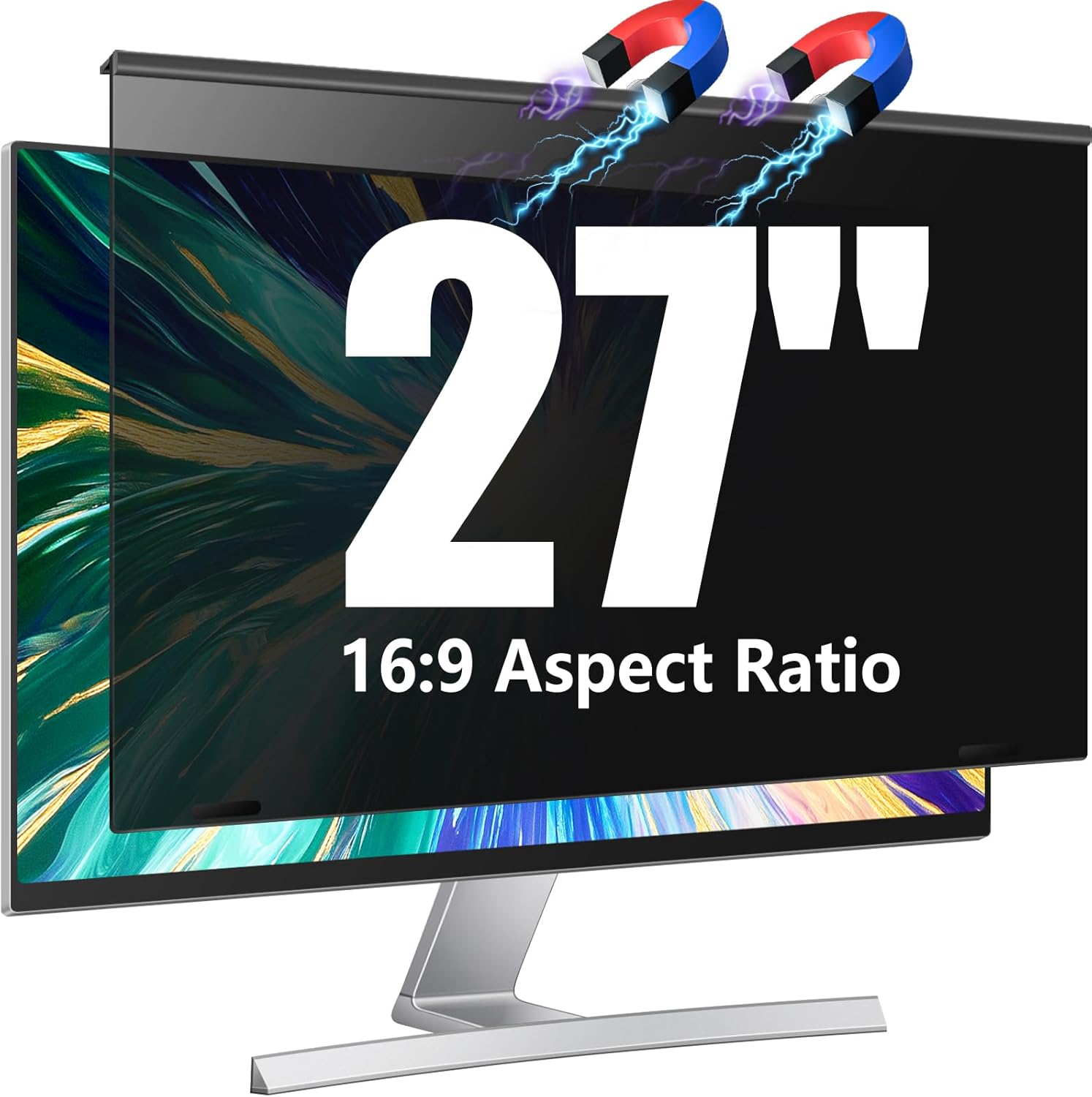 Magnetic Computer Privacy Screen Filter 27in for Widescreen Monitors