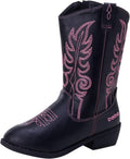 Classic Western Cowgirl Boots for Girls - Stylish Mid Calf Design