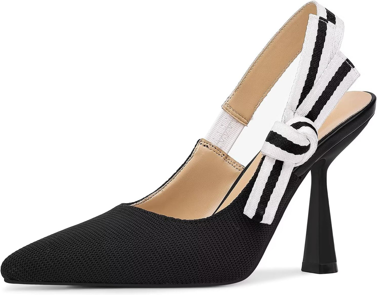 Slingback Heels for Women Closed Pointed Toe High Heels Style