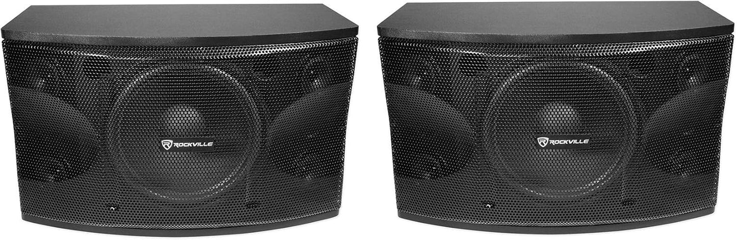 Rockville KPS12 1600W 3-Way 12 Karaoke Speakers for DJs