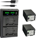 Kastar 2-Pack Battery and LTD2 USB Charger Replacement for Canon Vixia