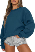 Women's relaxed fit crewneck pullover sweatshirt in soft fleece