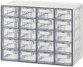 Blue Ginkgo Small 20-Drawer Cabinet Stackable Organizer - Clear View
