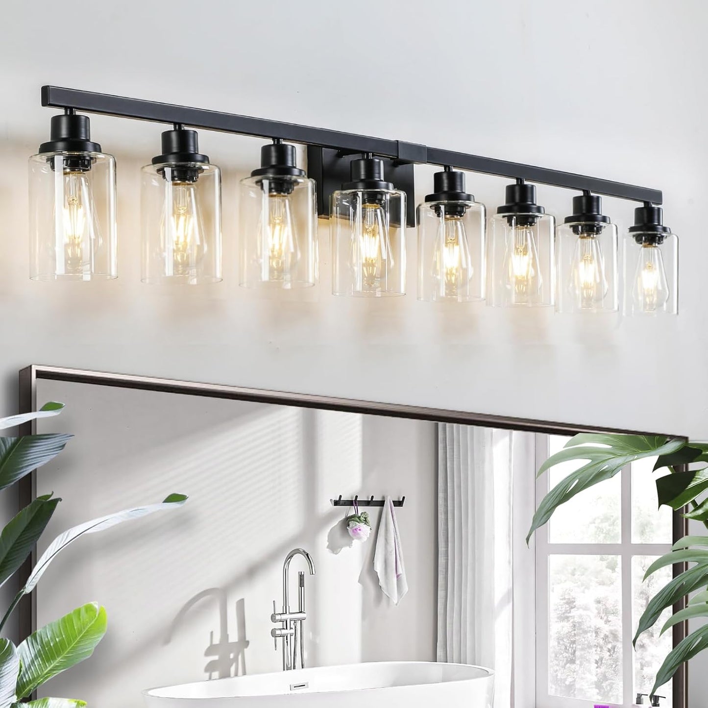 8 Light Bathroom Vanity Lights Over Mirror for Modern Spaces