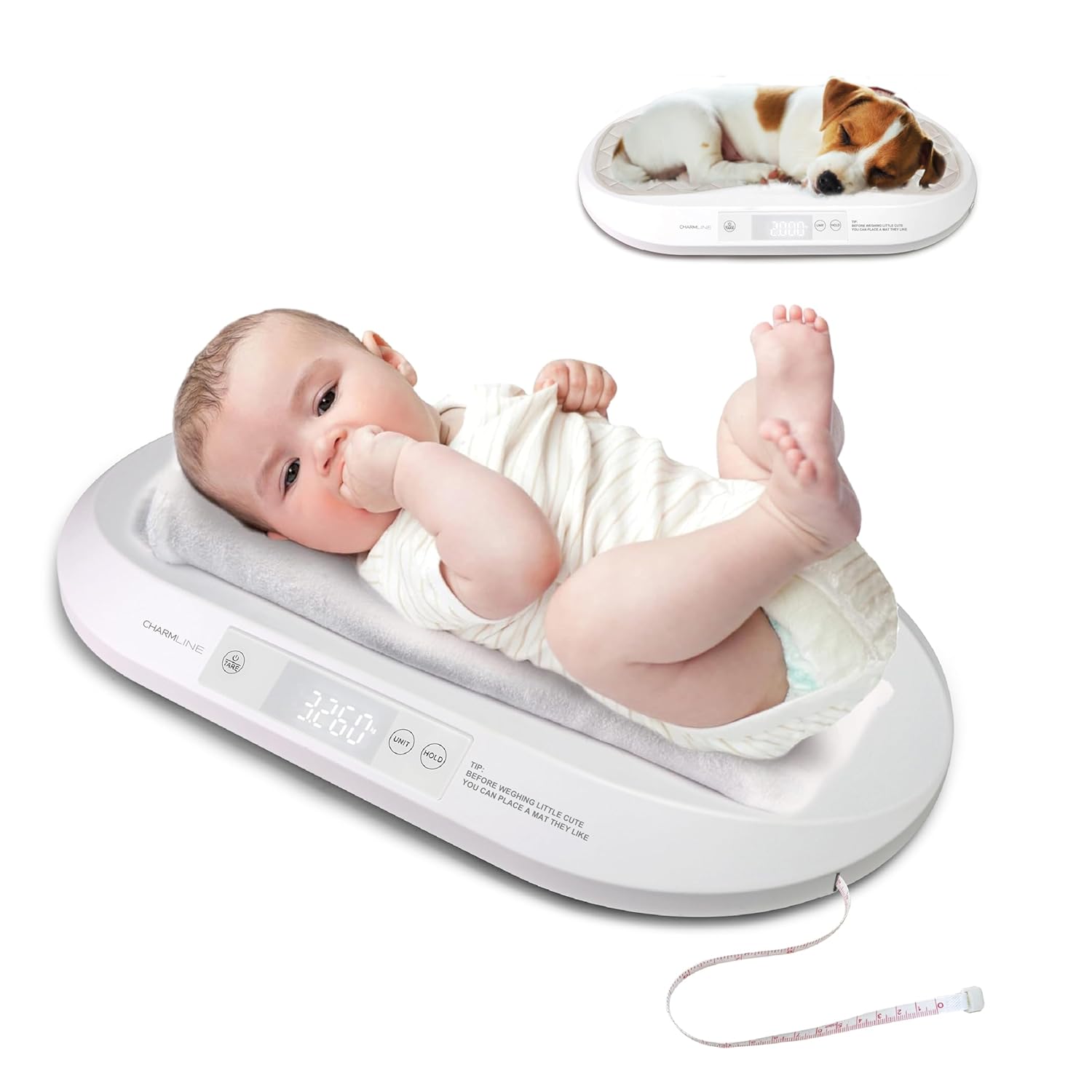 Charmline Digital Baby Scale with Wiggle-Proof Algorithm for Pets