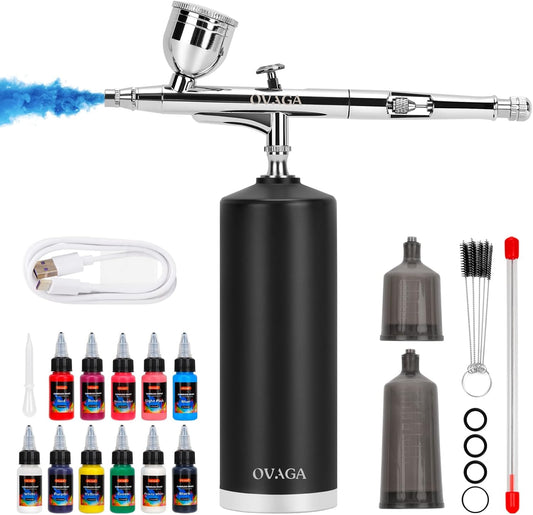 Portable Cordless Airbrush Kit 32PSI - 11 Colors Paint Set