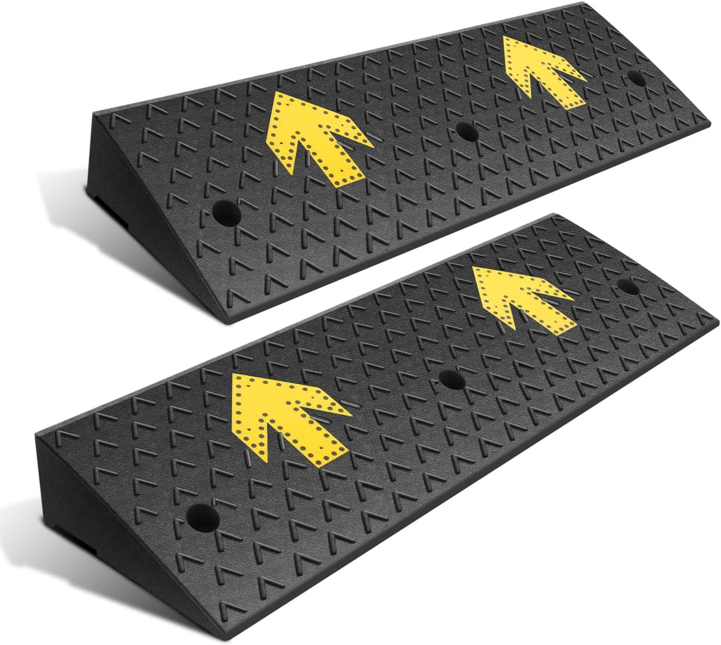 Heavy Duty 4.5in Rise Rubber Arrow Curb Ramp for Vehicles