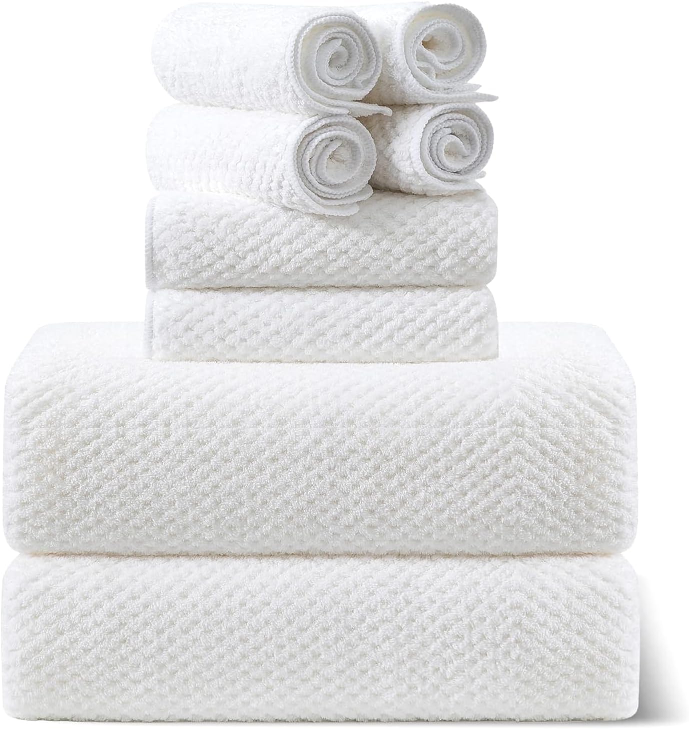Smuge 8pcs Bath Towel Set - Ultra Soft Microfiber Towels