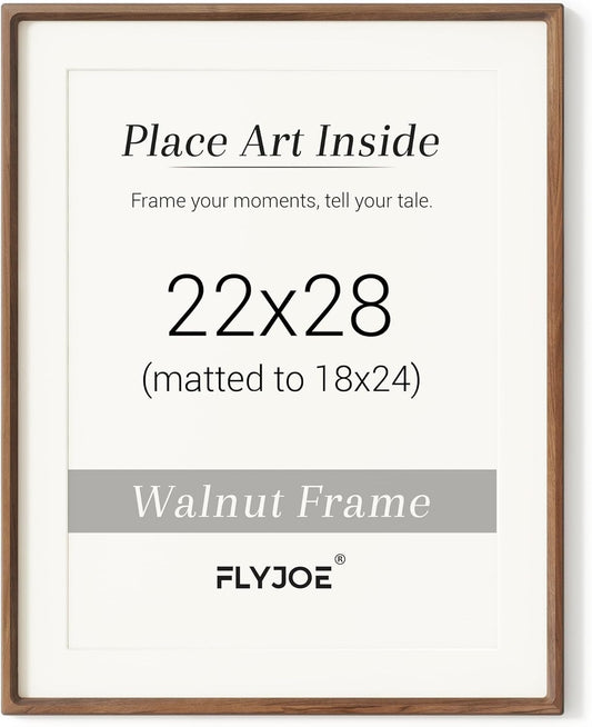 22x28 Poster Frame in Natural Walnut Wood for Stunning Displays