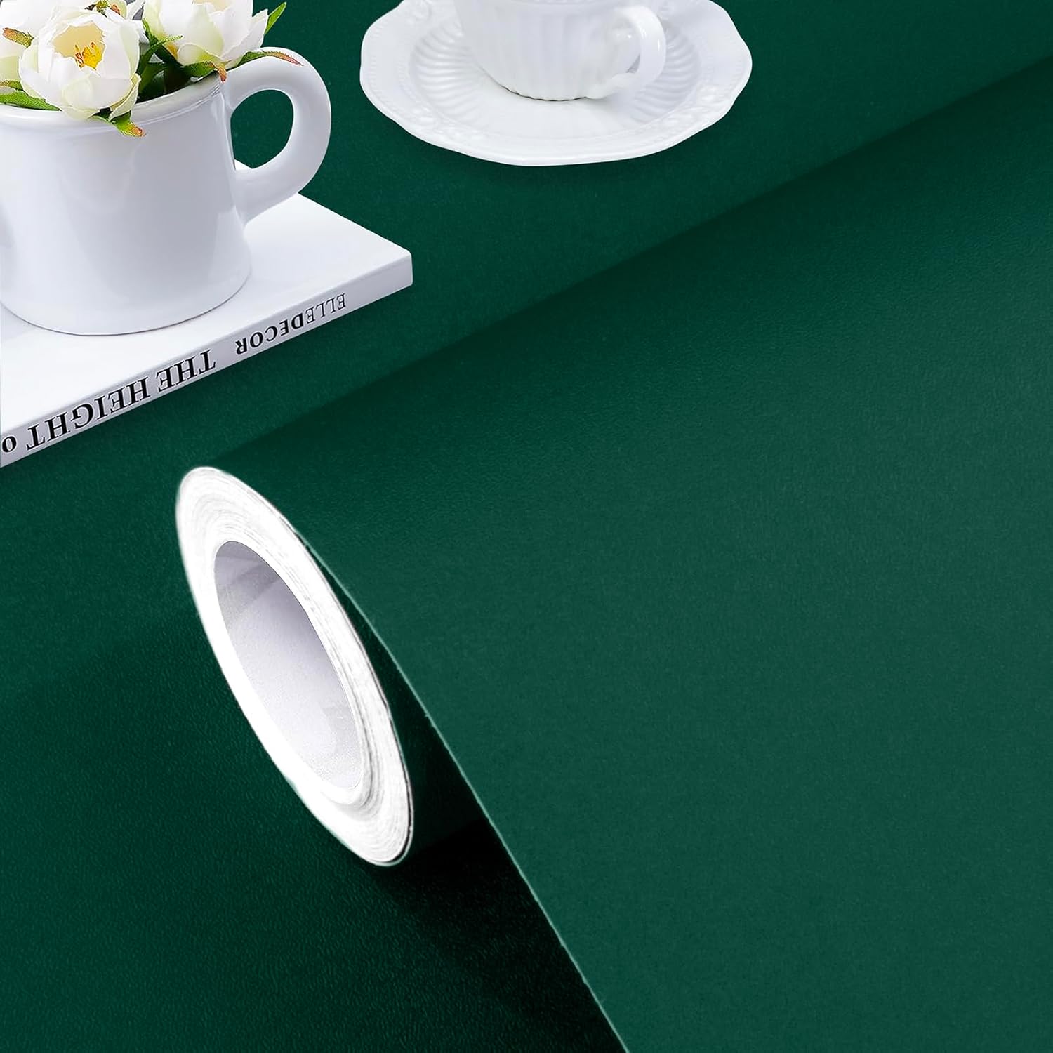 Dark Green Peel and Stick Wallpaper for Easy Home Decor