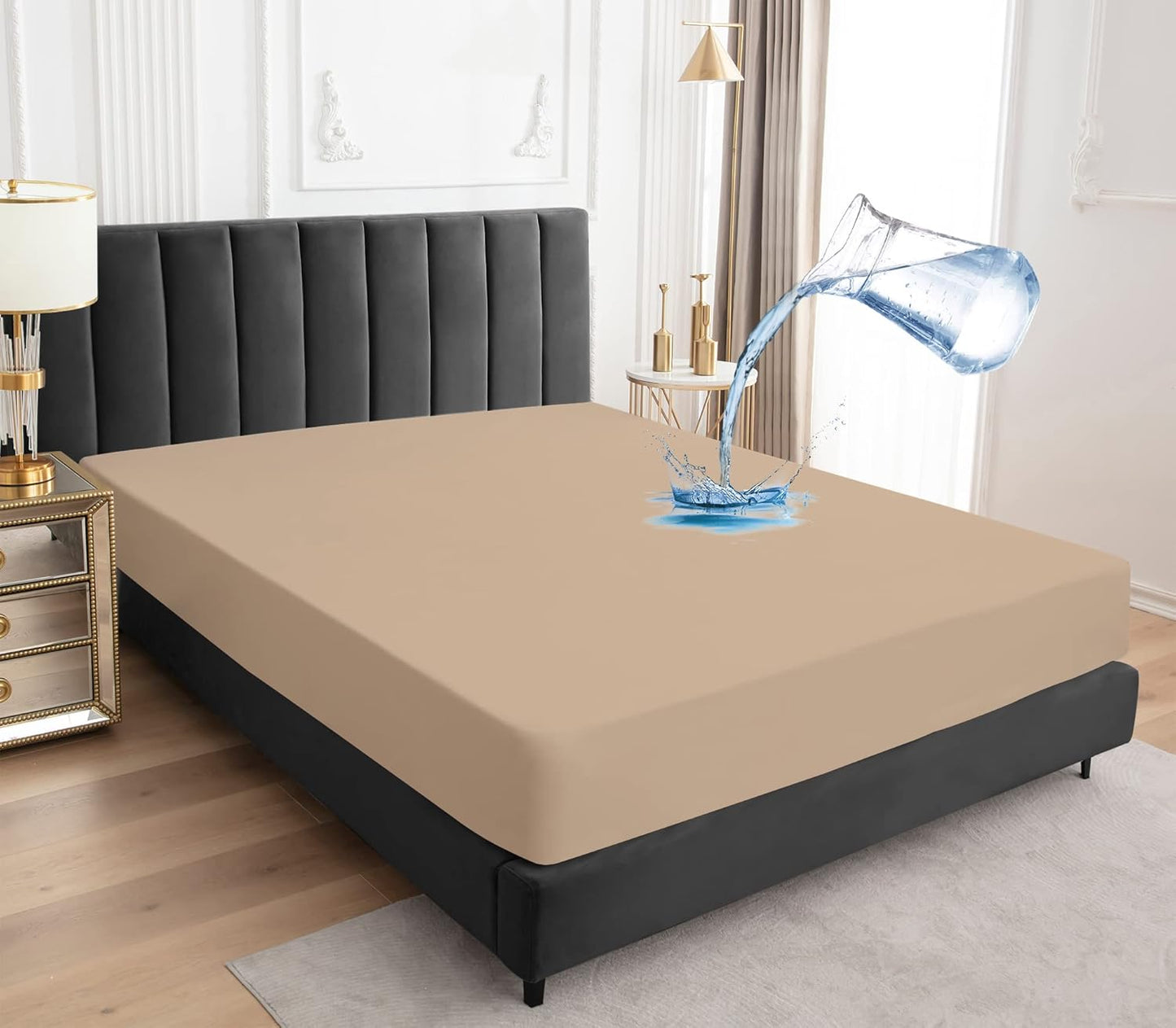 Sufdari Waterproof California King Mattress Protector for Comfort
