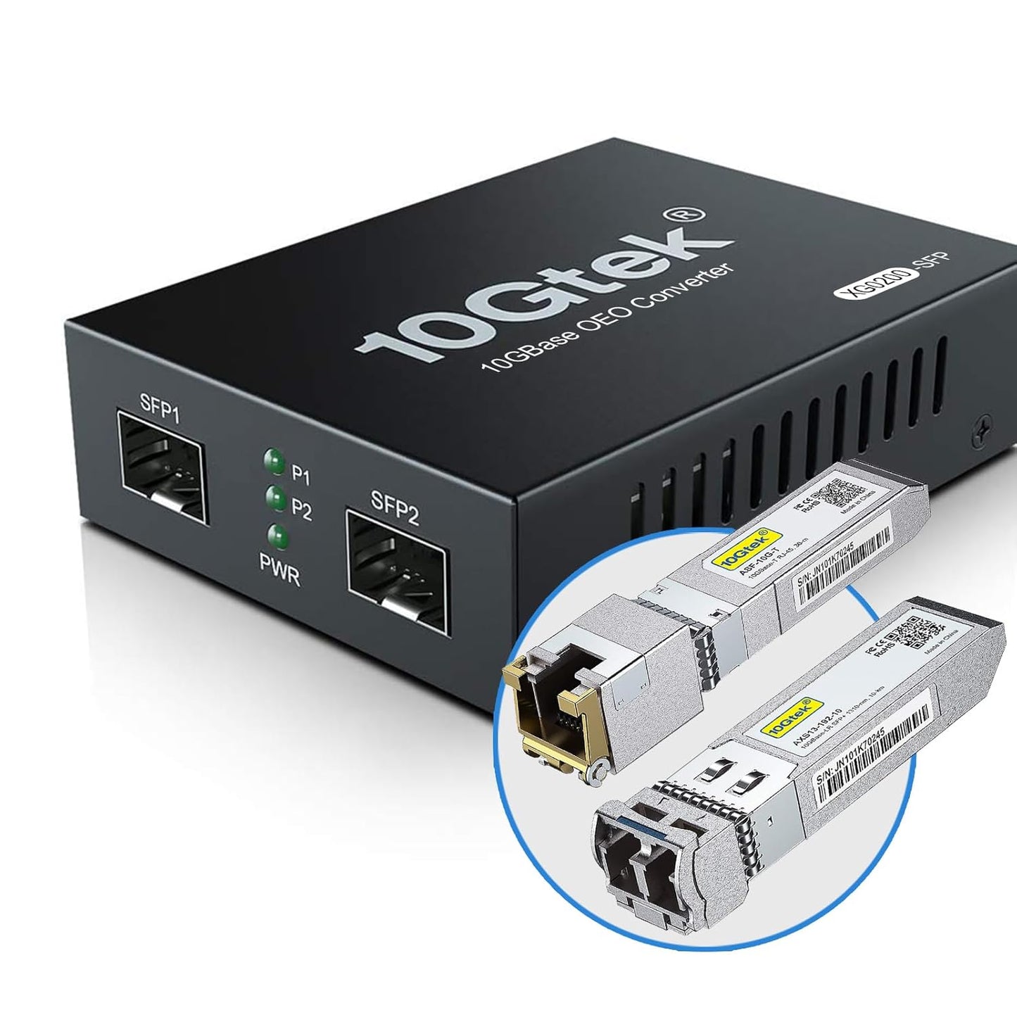 10GbE SFP+ Media Converter for Fiber to 10G Copper Ethernet