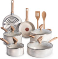 T-Fal Revive Ceramic Nonstick Cookware Set, 12-Piece - Eco-Friendly