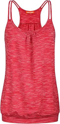 Blevonh Women's Scoop Neck Spaghetti Strap Sports Cami Tank Tops