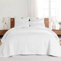 Cross Stitch Reversible King Bedspread Set - Oversized Cotton Elegance