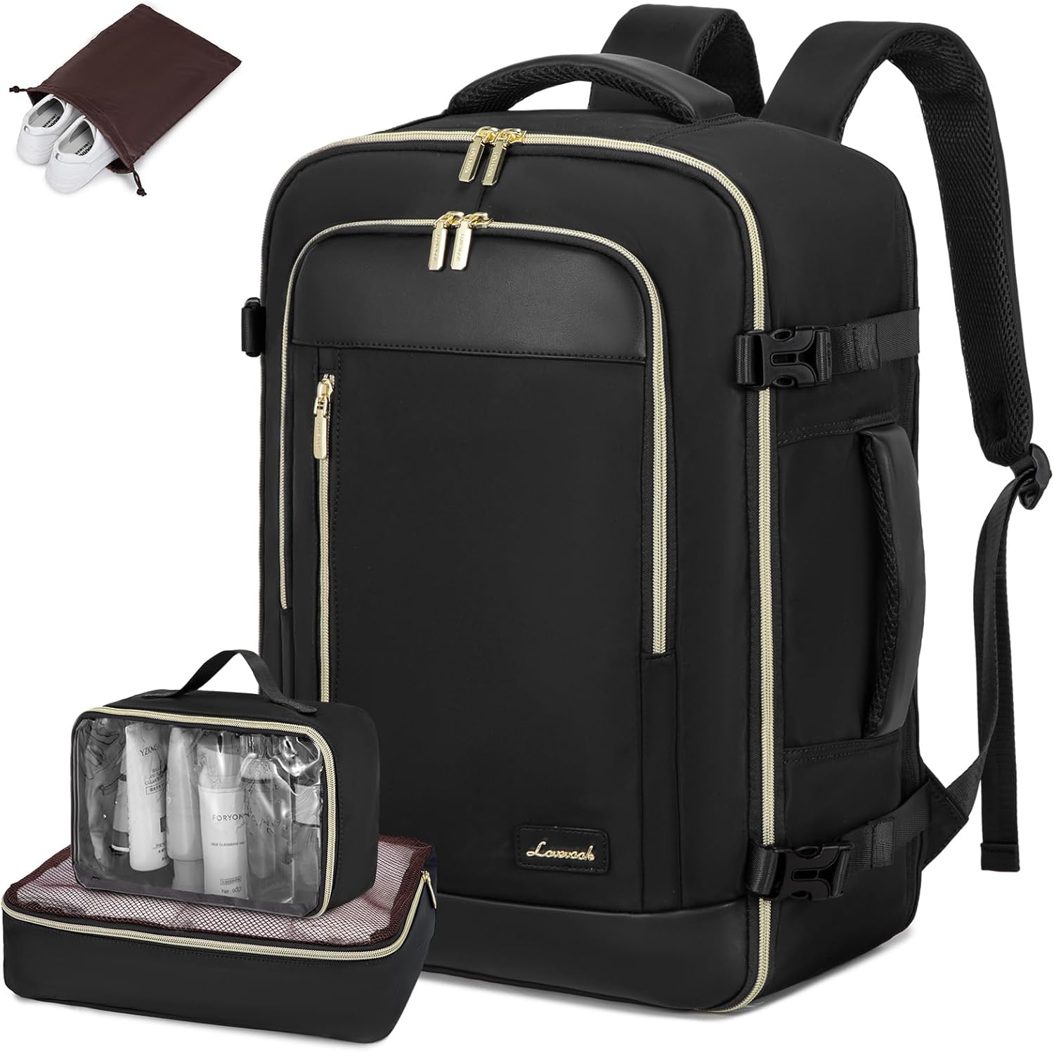 LOVEVOOK Travel Backpack for Women & Men - 45L Carry On