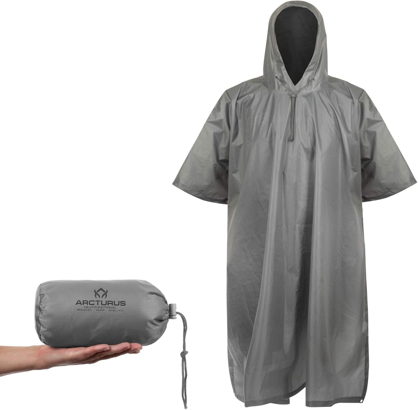 Arcturus Waterproof Poncho | Adjustable Hood | Ripstop Nylon | Hunting/Fishing/Camping