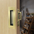 Recessed Finger Flush Pulls Edge Pull Antique Brass - Sleek Pocket