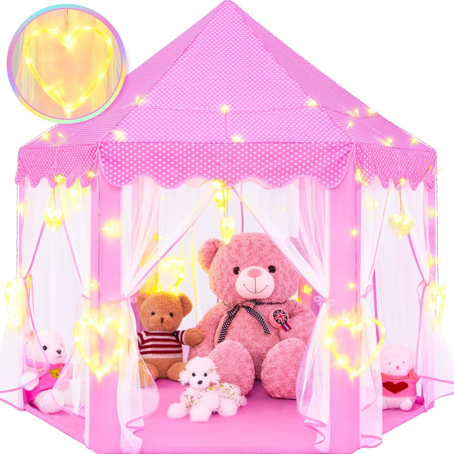 Enchanting Princess Tent with Love Lights by EVOIONOS
