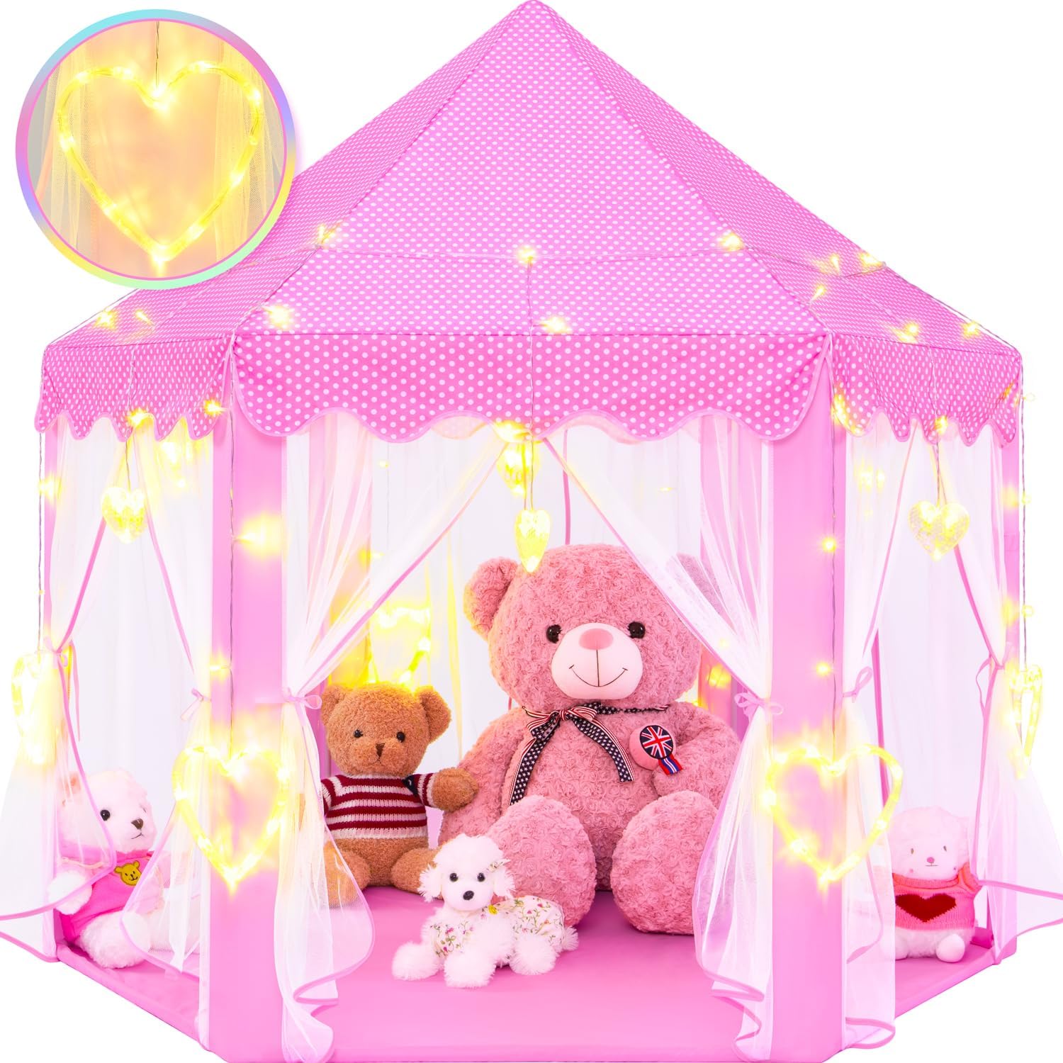 Enchanting Princess Tent with Love Lights by EVOIONOS