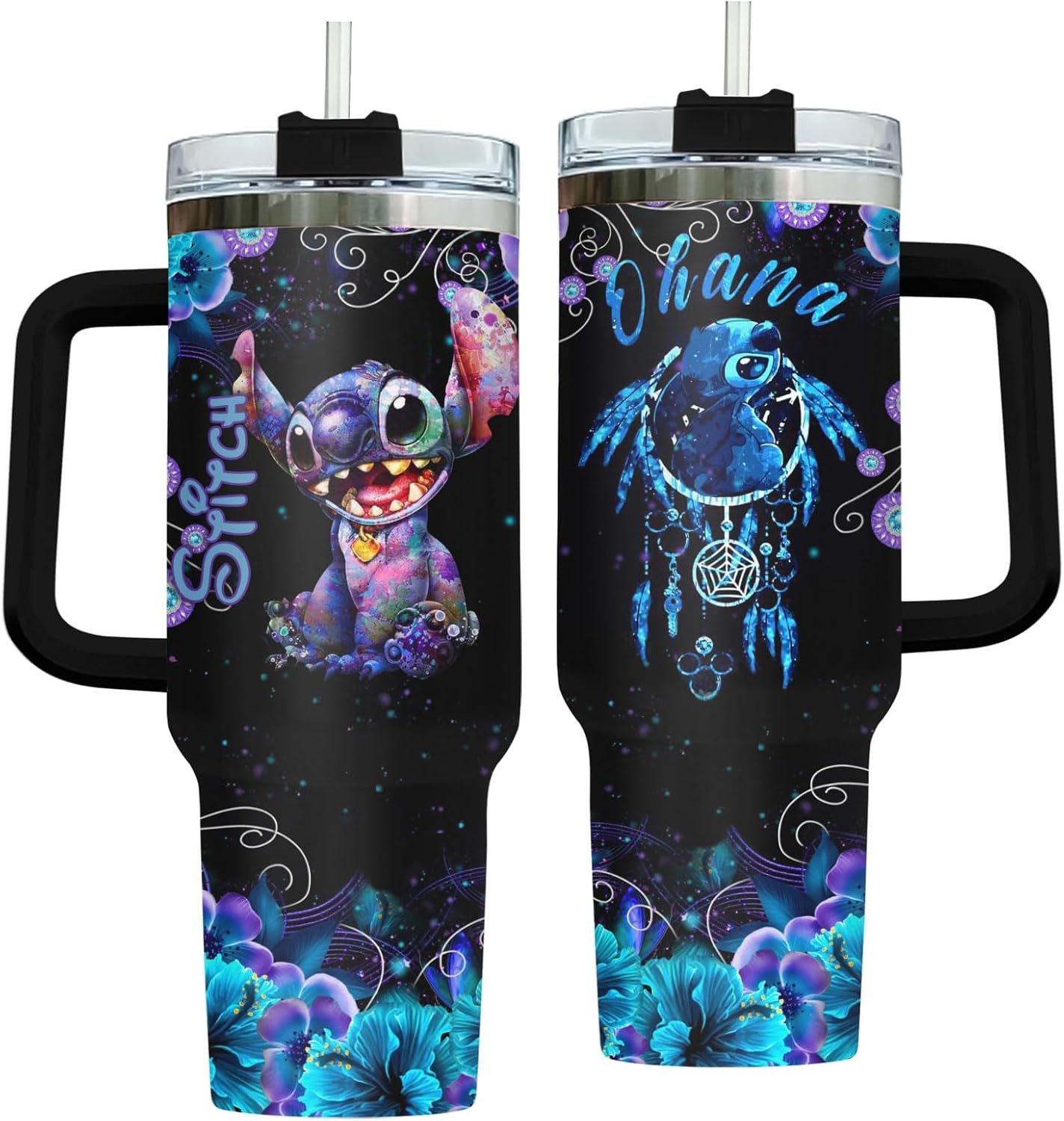 Blue Alien 40 Oz Tumbler With Lid for Movie Lovers Gifts