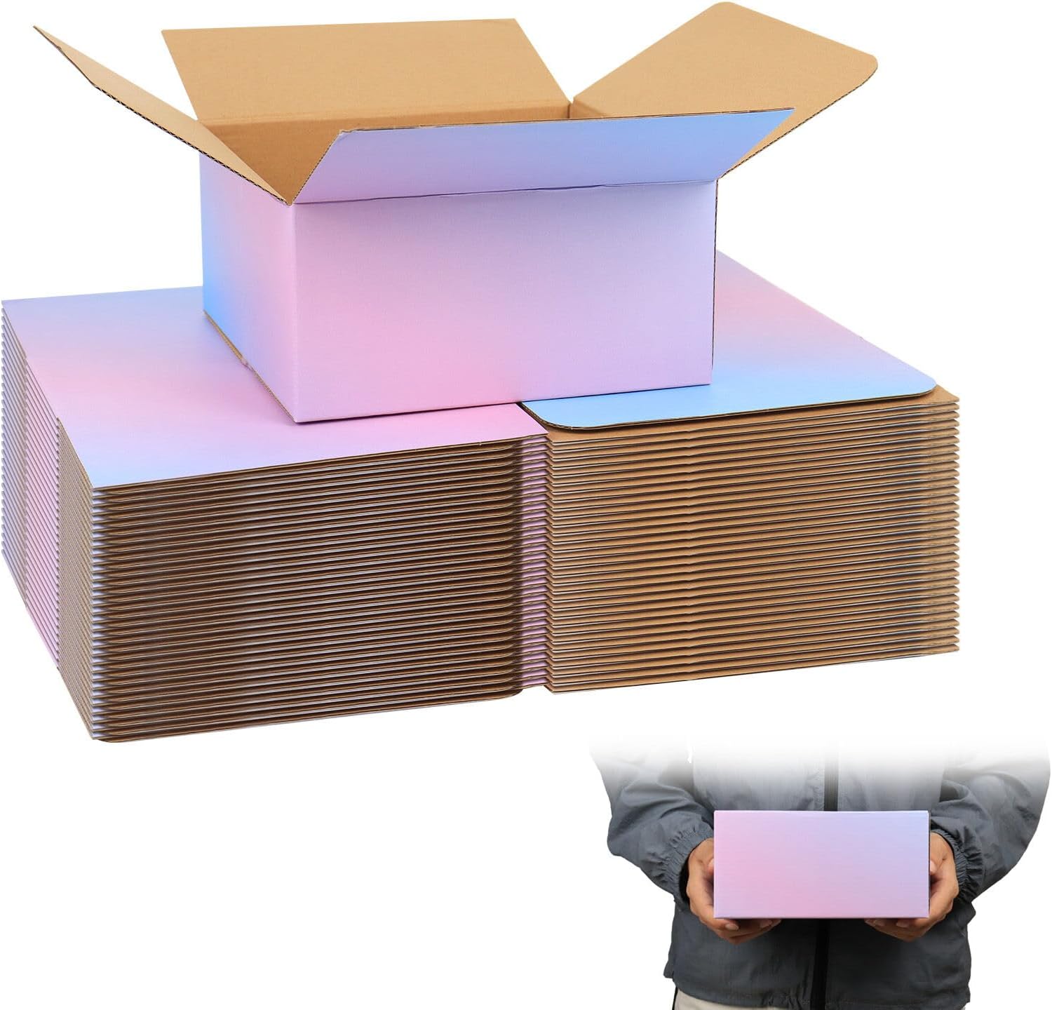 Colorful Shipping Boxes 8x8x4 for Small Business Packaging