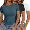 AUTOMET Womens 3 Piece Short Sleeve Shirts - Slim Fitted Y2k