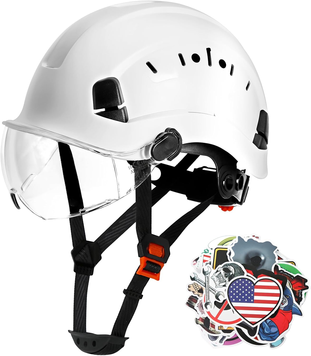 AOLAMEGS Construction Safety Hard Hat with Visor for Protection