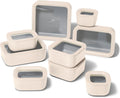 Caraway 22pc Glass Food Storage Set - Compact Stackable Cream