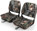 Camo Folding Boat Seats 2 Pack - Comfortable Waterproof Marine Seats